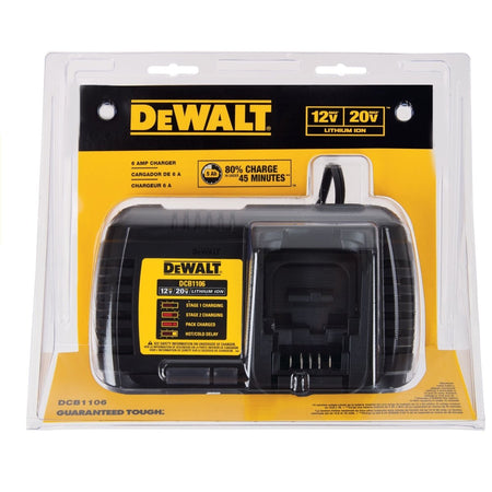 Dewalt 12V Max*/20V Max*/Flexvolt 6 Amp Charger - AAA Industrial Supply