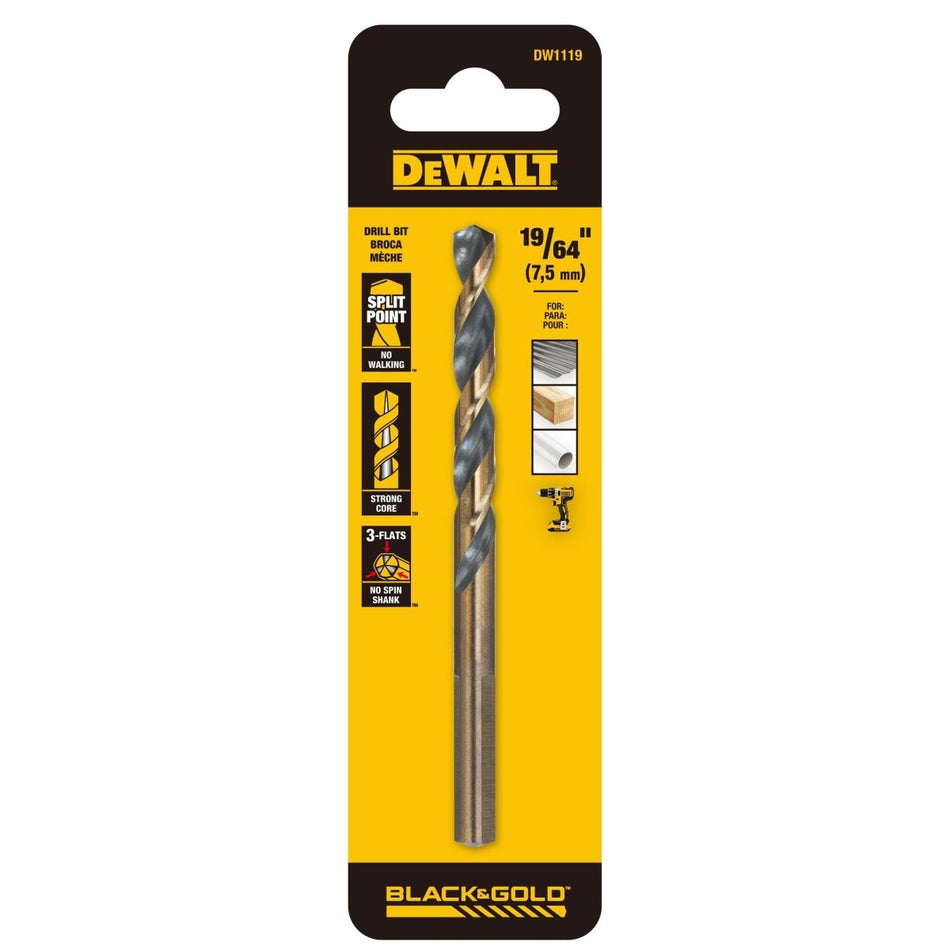 Dewalt 19/64In Drill Bit Dw1119 - AAA Industrial Supply