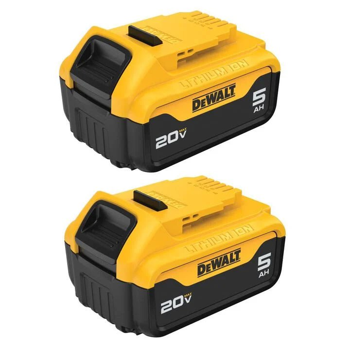 DEWALT 20V MAX 20V 5Ah Lithium Ion Power Tool Battery Pack with Fuel Indicator (2 Pack) - AAA Industrial Supply