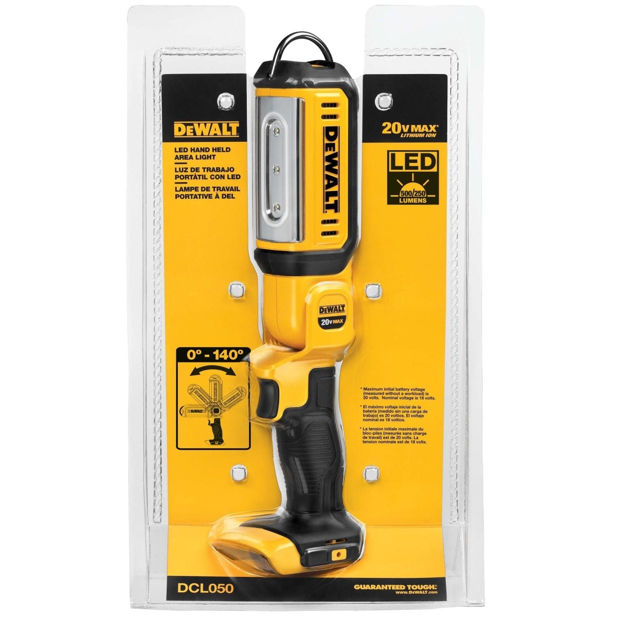 Dewalt 20V Max* Led Hand Held Area Light (Tool Only) - AAA Industrial Supply