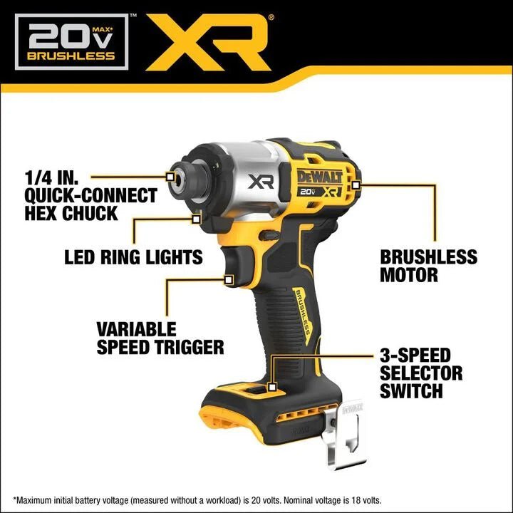 DEWALT 20V MAX XR 2-Tool Combo Kit with POWERPACK - AAA Industrial Supply