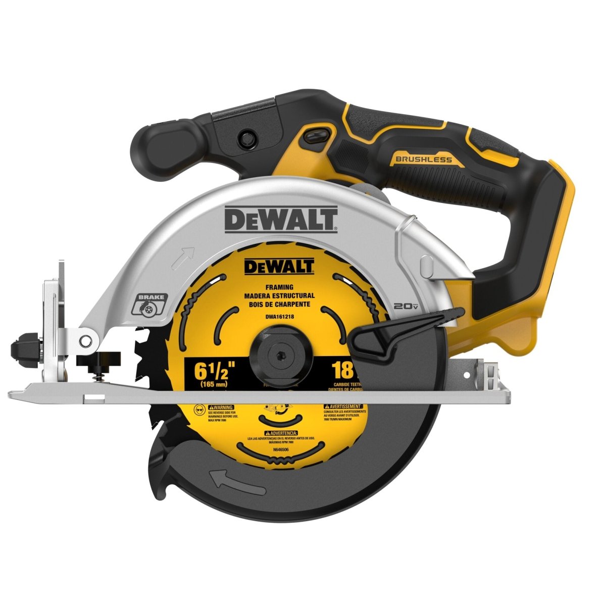 Dewalt 20V Max* Xr 6 - 1/2 In. Brushless Cordless Circular Saw (Tool Only) - AAA Industrial Supply
