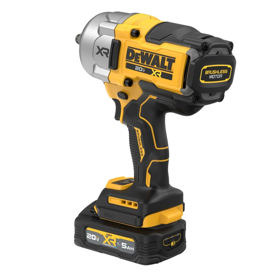 Dewalt 20V Max* Xr Brushless Cordless 1/2 In. High Torque Impact Wrench With Hog Ring Anvil Kit With Xr Powerstack - AAA Industrial Supply