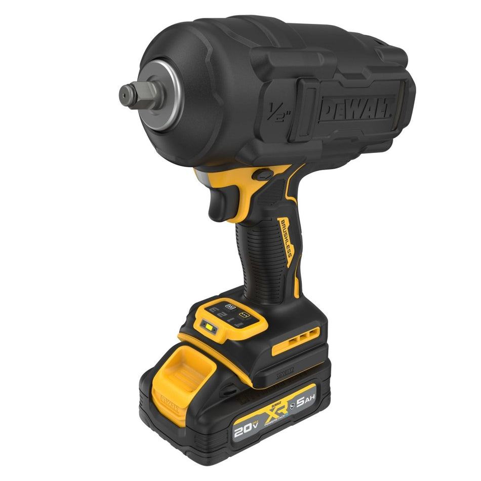 Dewalt 20V Max* Xr Brushless Cordless 1/2 In. High Torque Impact Wrench With Hog Ring Anvil Kit With Xr Powerstack - AAA Industrial Supply