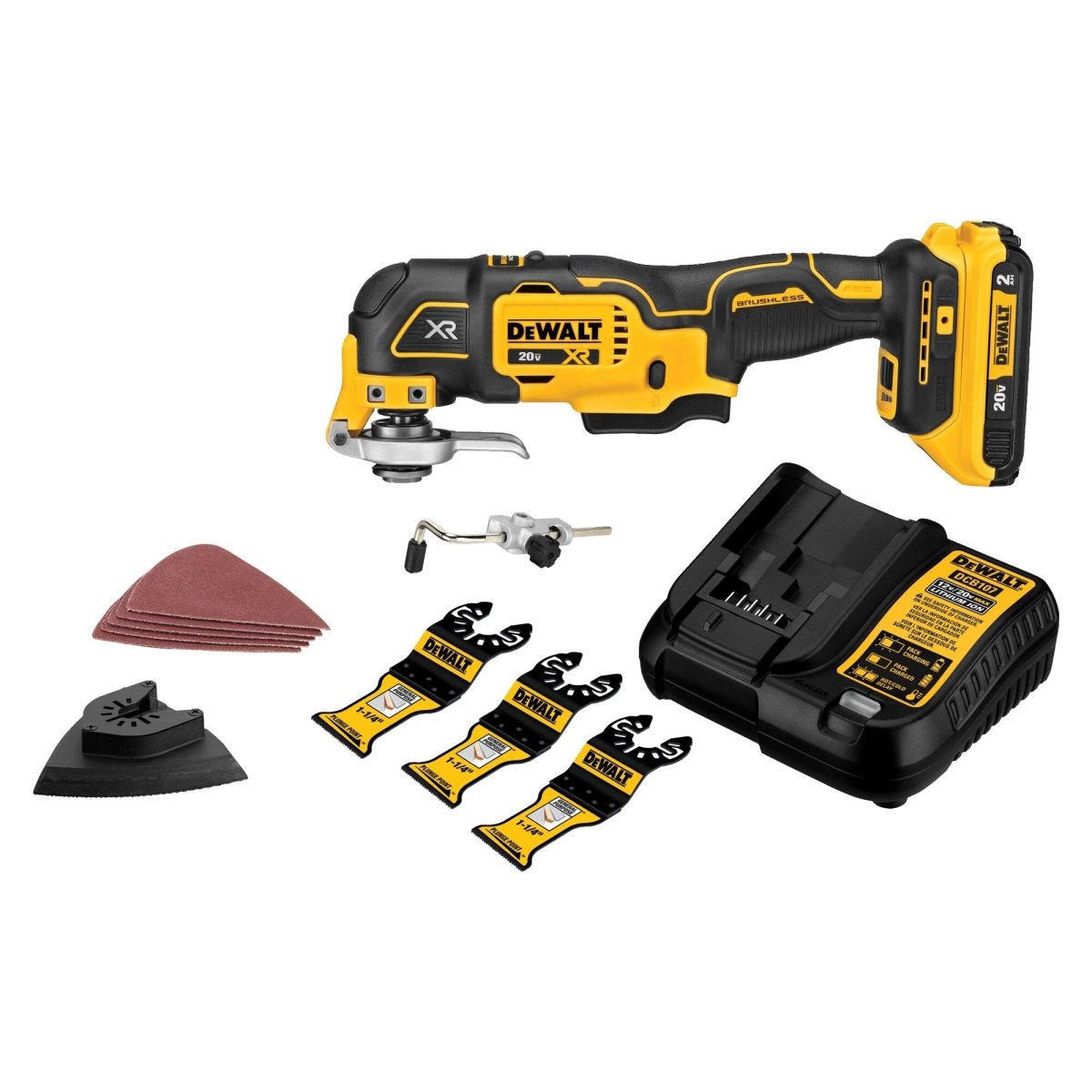 Dewalt 20V Max* Xr Brushless Cordless 3 - Speed Oscillating Multi - Tool Kit (2.0 Ah Battery) - AAA Industrial Supply