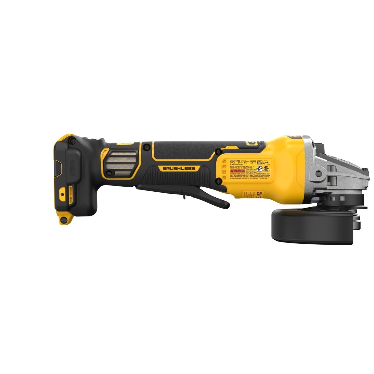 Dewalt 20V Max* Xr Brushless Cordless 4 - 1/2 In. - 5 In. Variable Speed Paddle Switch Grinder (Tool Only) - AAA Industrial Supply