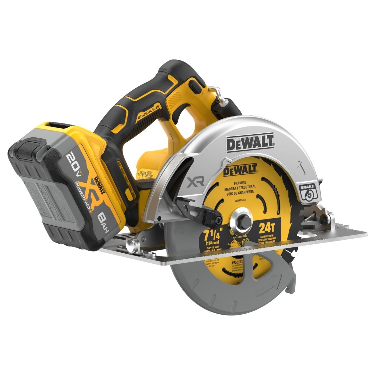 Dewalt 20V Max* Xr Brushless Cordless 7 - 1/4 In. Circular Saw Kit With Xr Powerpack™ - AAA Industrial Supply