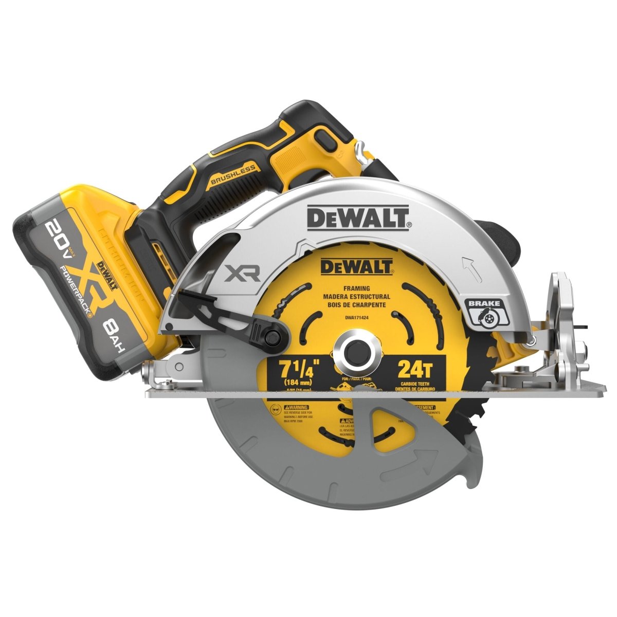 Dewalt 20V Max* Xr Brushless Cordless 7 - 1/4 In. Circular Saw Kit With Xr Powerpack™ - AAA Industrial Supply