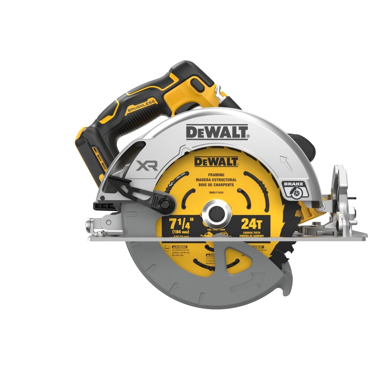 Dewalt 20V Max* Xr Brushless Cordless 7 - 1/4 In. Circular Saw (Tool Only) - AAA Industrial Supply