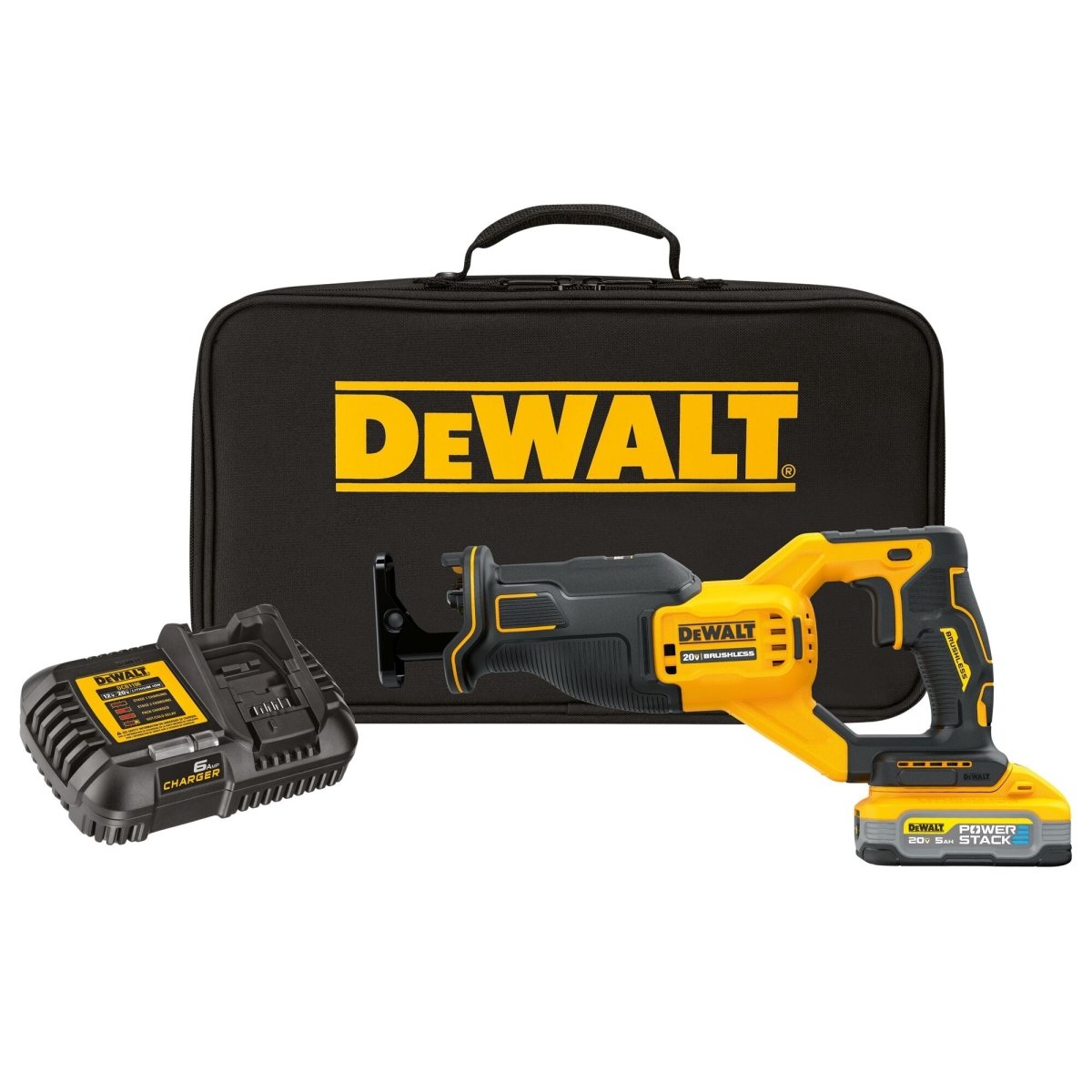 Dewalt 20V Max* Xr Brushless Cordless Reciprocating Saw Kit With Dewalt Powerstack 5Ah Battery - AAA Industrial Supply