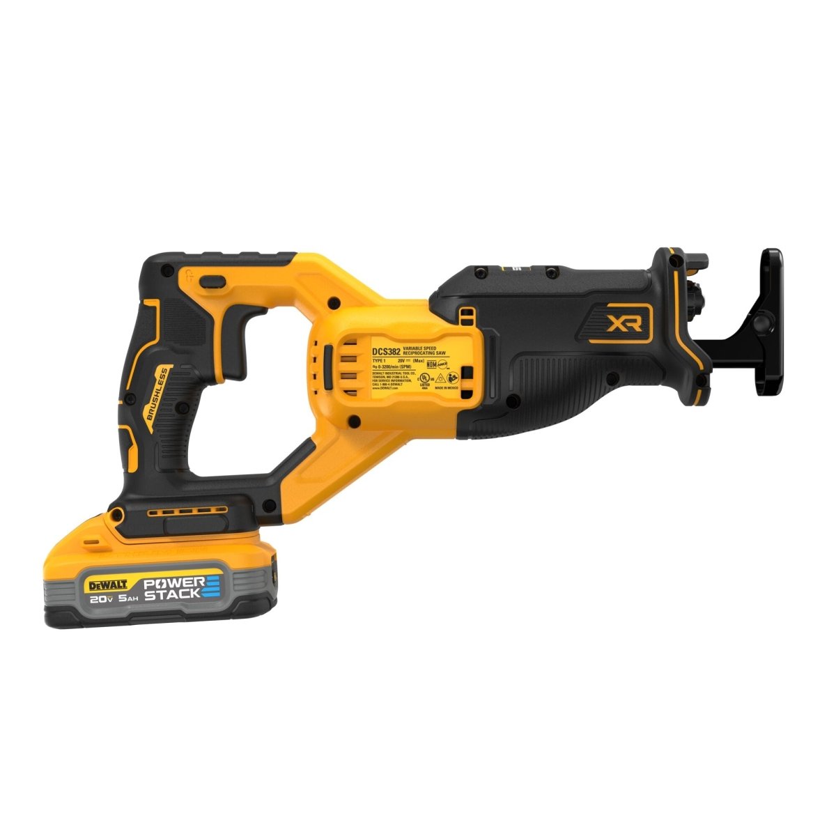 Dewalt 20V Max* Xr Brushless Cordless Reciprocating Saw Kit With Dewalt Powerstack 5Ah Battery - AAA Industrial Supply