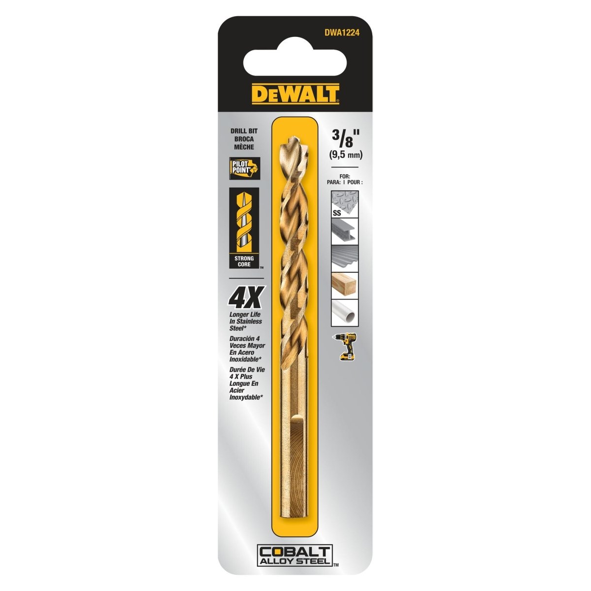 Dewalt 3/8 In Pp Industrial Cobalt Dwa1224 - AAA Industrial Supply