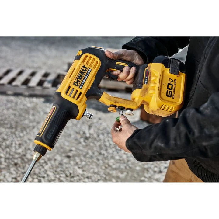 DEWALT 60V MAX 1000 PSI 1.0 GPM Battery Powered Cold Water Power Cleaner with 4 Spray Nozzles Bare Tool Item No.