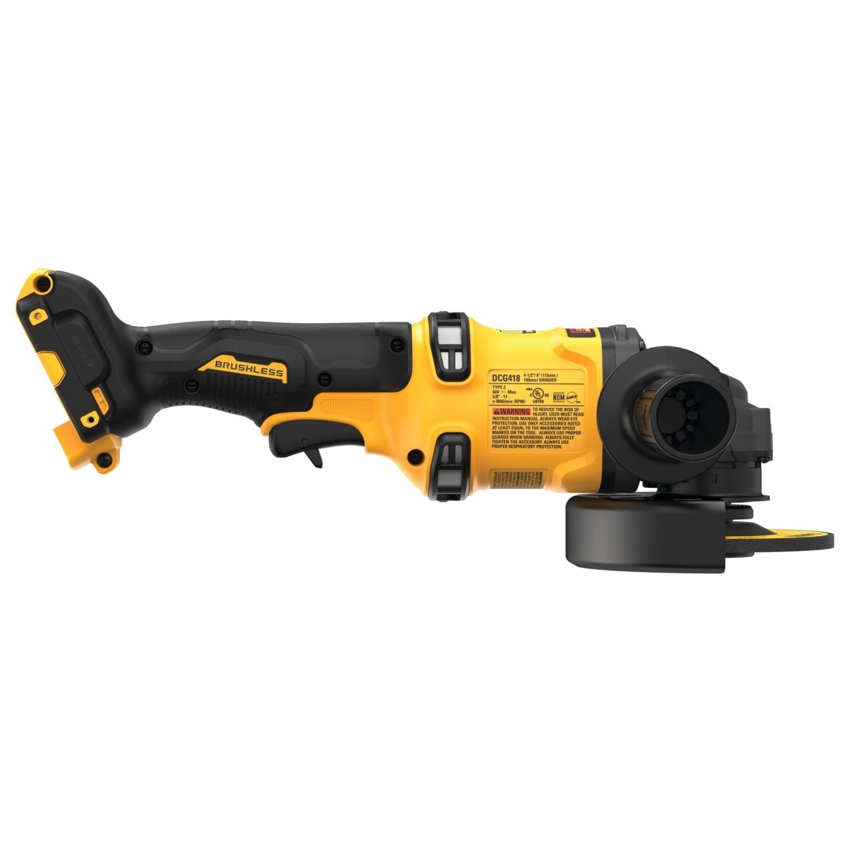 Dewalt 60V Max* Brushless Cordless 4 - 1/2 In. - 6 In. Grinder With Kickback Brake (Tool Only) - AAA Industrial Supply