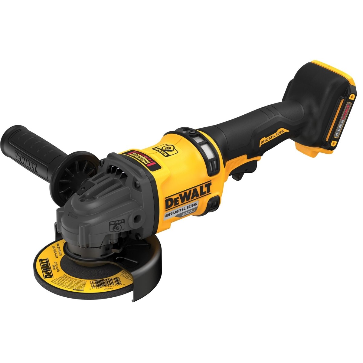 Dewalt 60V Max* Brushless Cordless 4 - 1/2 In. - 6 In. Grinder With Kickback Brake (Tool Only) - AAA Industrial Supply