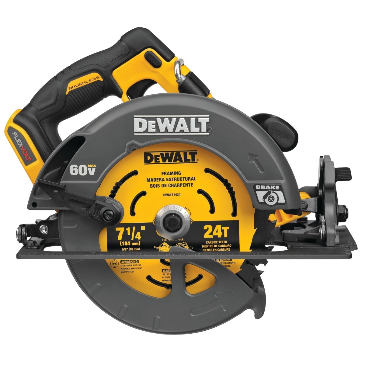 Dewalt 60V Max* Brushless Cordless 7 - 1/4 In. Circular Saw With Electronic Brake (Tool Only) - AAA Industrial Supply