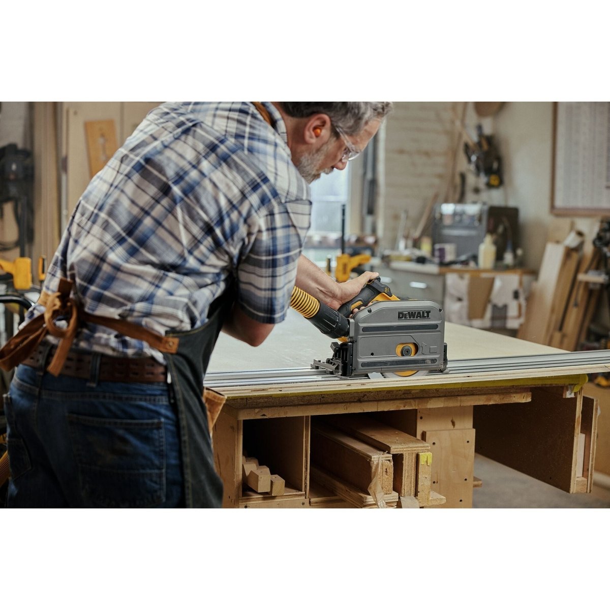Dewalt 60V Max Circular Saw, 6 - 1/2 - Inch, Cordless Tracksaw, Tool Only - AAA Industrial Supply