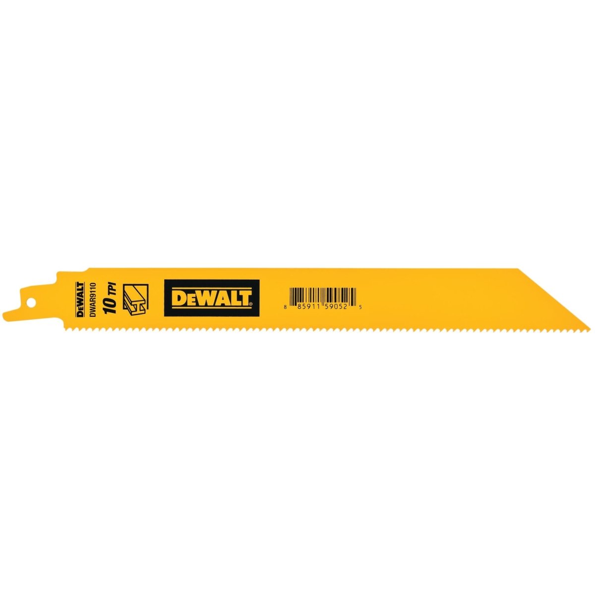 Dewalt 9 In Bi - Metal Reciprocating Saw Blade 10 Tpi (5 Pack) - AAA Industrial Supply