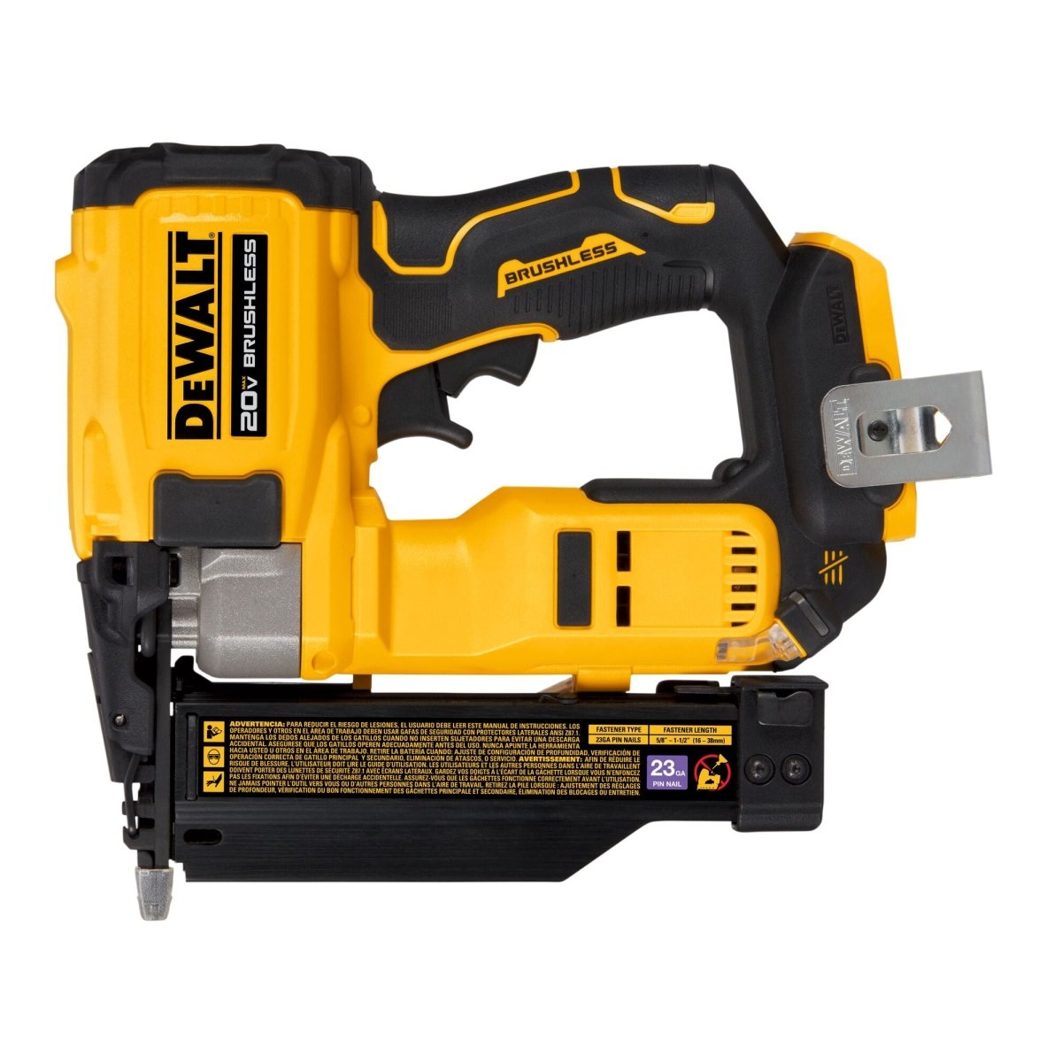 Dewalt Atomic Compact Series 20V Max* Brushless Cordless 23 Ga. Pin Nailer (Tool Only) - AAA Industrial Supply