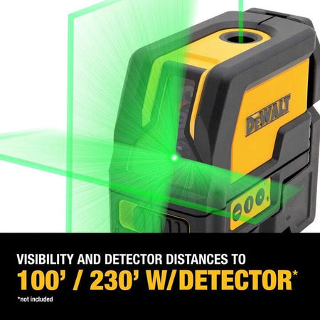 DEWALT Cross Line And Plumb Spots Laser - Green - AAA Industrial Supply
