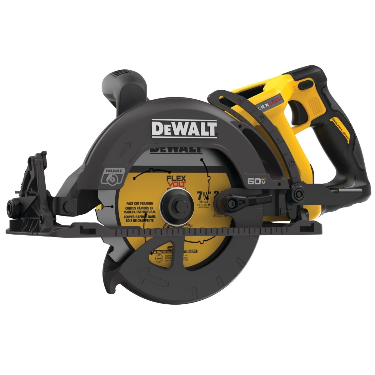 Dewalt Flexvolt 60V Max* 7 - 1/4 In. Cordless Worm Drive Style Saw (Tool Only) - AAA Industrial Supply