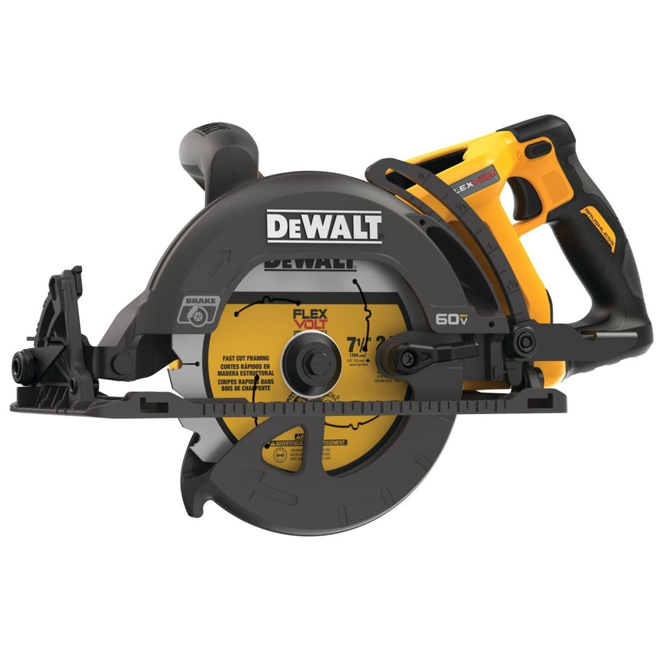 Dewalt Flexvolt 60V Max* 7 - 1/4 In. Cordless Worm Drive Style Saw (Tool Only) - AAA Industrial Supply