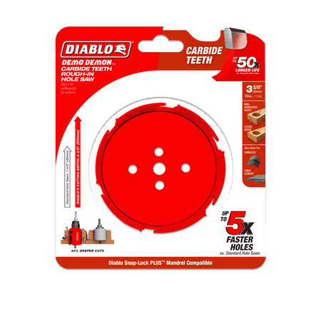 Diablo 3 - 5/8" Demo Demon™ Carbide Teeth Rough - In Hole Saw - AAA Industrial Supply