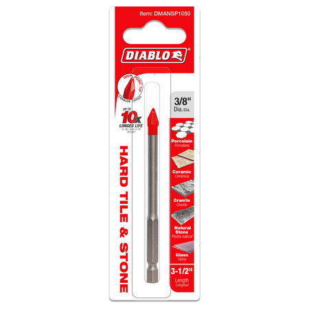 Diablo 3/8" Hard Tile & Stone Carbide Tipped Drill Bit - AAA Industrial Supply