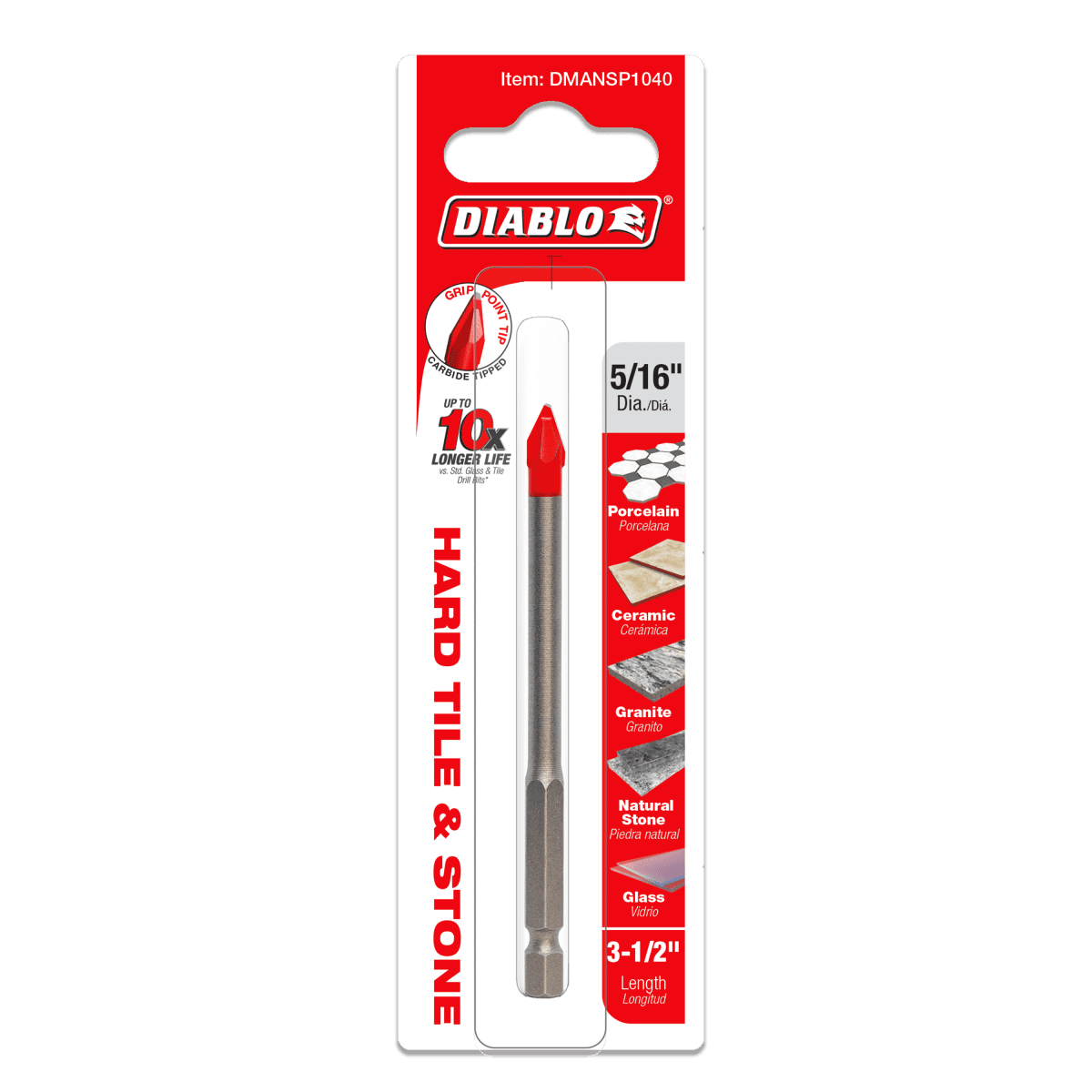 Diablo 5/16" Hard Tile & Stone Carbide Tipped Drill Bit - AAA Industrial Supply