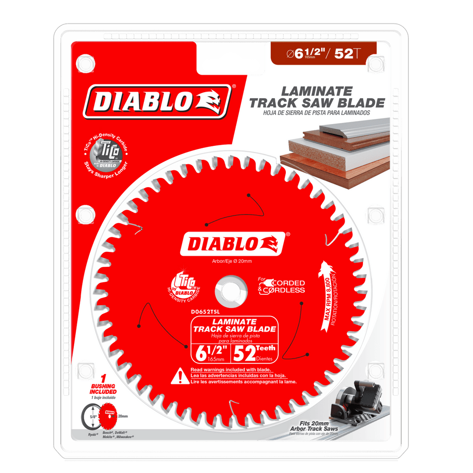 Diablo 6 - 1/2" 52 - Teeth Track Saw Blade for Laminate - AAA Industrial Supply