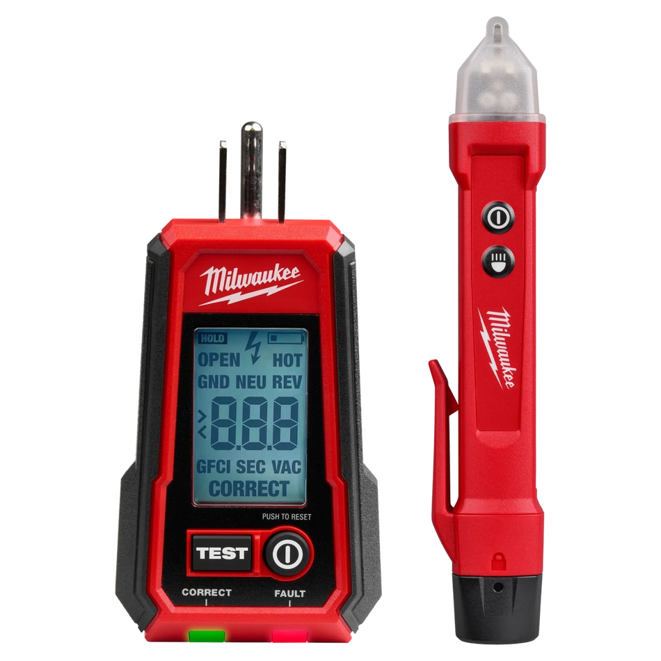Digital GFCI Receptacle Tester and Voltage Detector w/ LED - AAA Industrial Supply