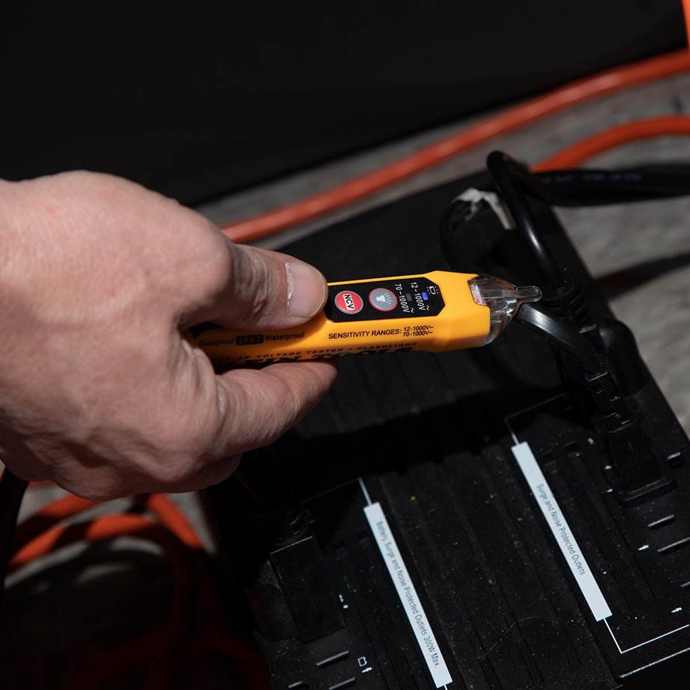 Dual Range Non - Contact Voltage Tester with Flashlight, 12 to 1000V AC - AAA Industrial Supply
