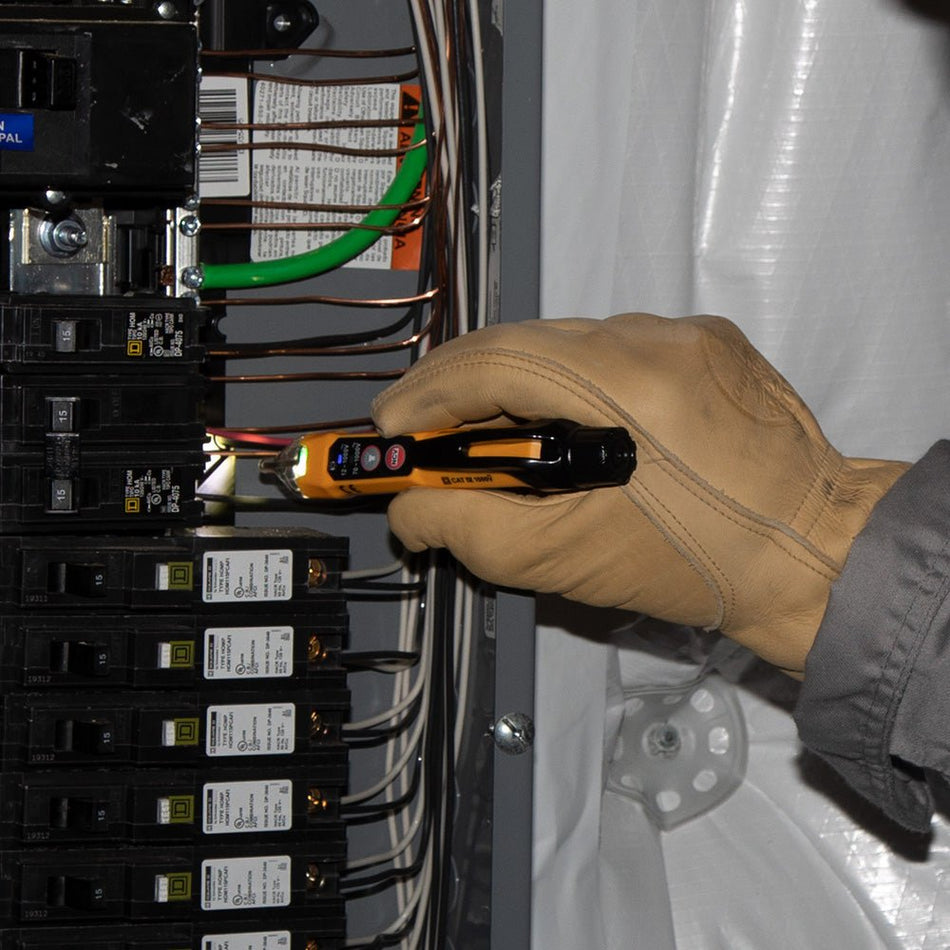 Dual Range Non - Contact Voltage Tester with Flashlight, 12 to 1000V AC - AAA Industrial Supply