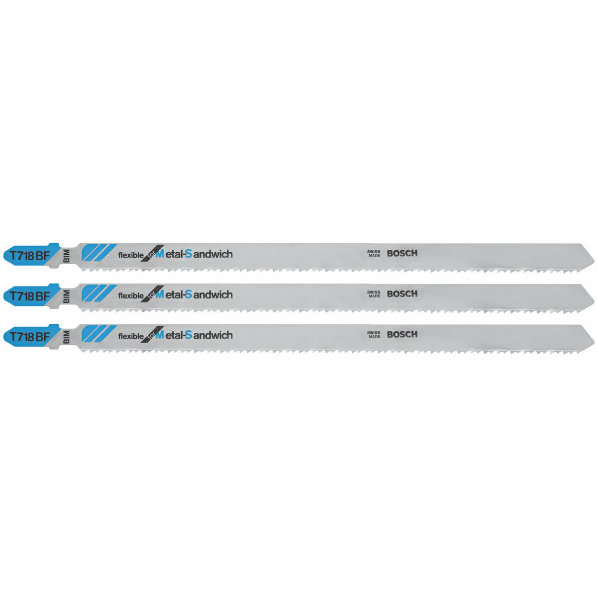 Bosch 3 pc. 7 In. 14 TPI Flexible for Sandwich T-Shank Jig Saw Blades