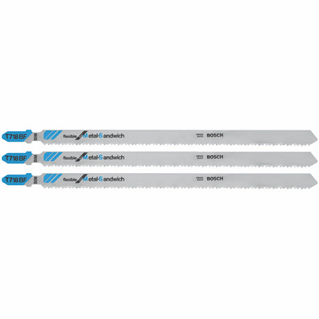 Bosch 3 pc. 7 In. 14 TPI Flexible for Sandwich T-Shank Jig Saw Blades
