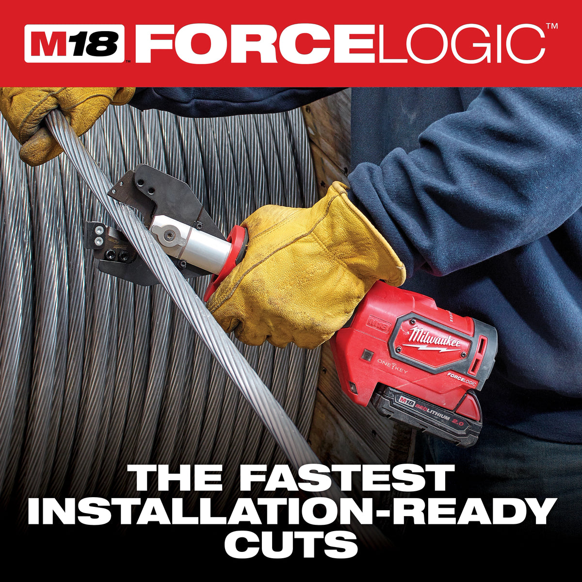 Milwaukee M18™ FORCE LOGIC™ Cable Cutter with 750 MCM Cu Jaws