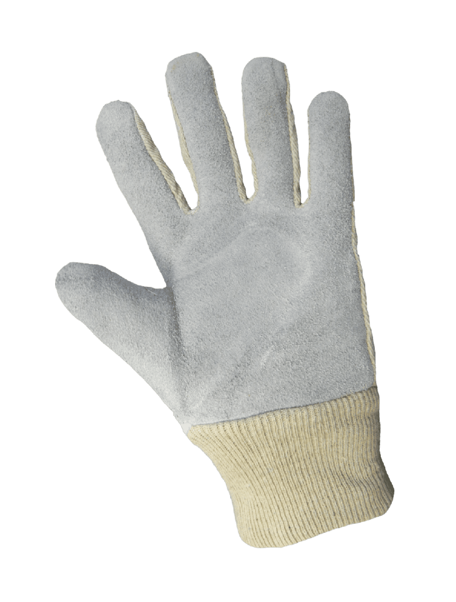 Economy Cowhide Leather Palm Gloves with Canvas Shell - 2300KW - L - AAA Industrial Supply