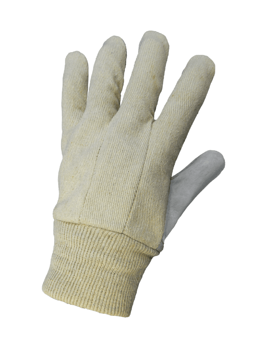 Economy Cowhide Leather Palm Gloves with Canvas Shell - 2300KW - L - AAA Industrial Supply