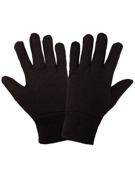 Economy Dark Brown Jersey Gloves 12 Pack - C70BJ - AAA Industrial Supply