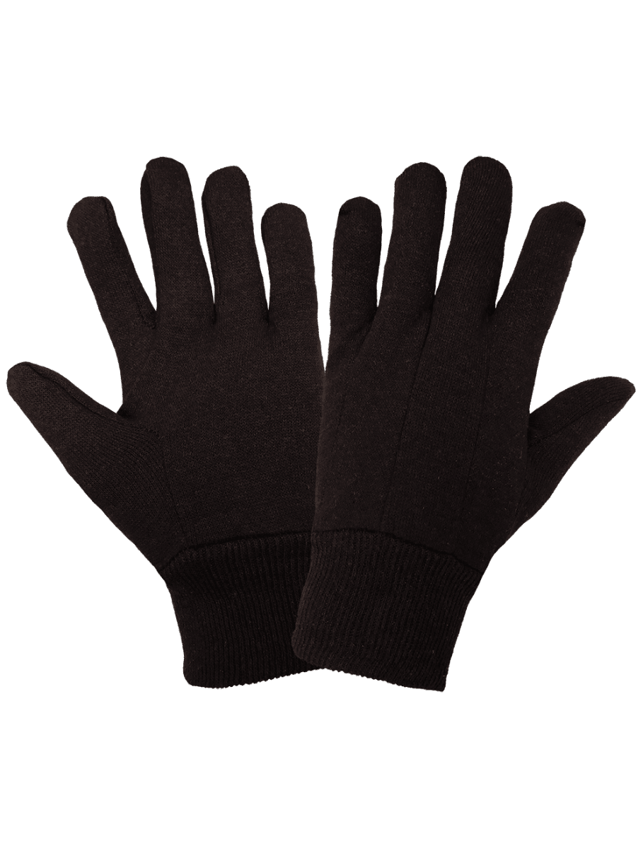 Economy Dark Brown Jersey Gloves 12 Pack - C70BJ - AAA Industrial Supply