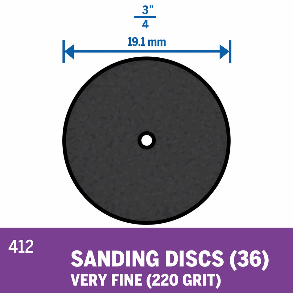 Dremel 3/4 In. (19.1 mm) 220 Grit Sanding Disc