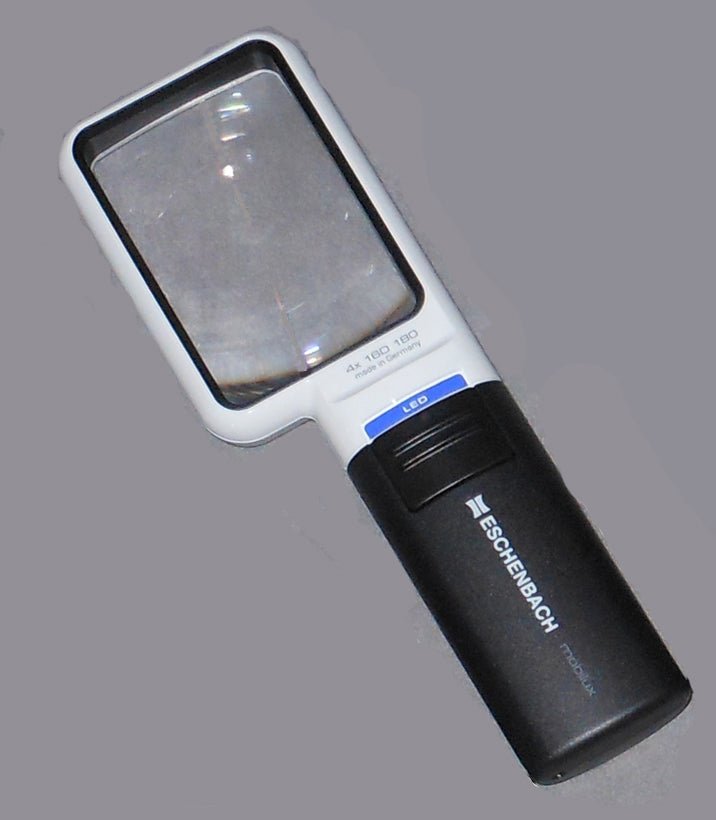 Eschenbach 1511 - 4 Hand Held Illuminated Magnifier Mobilux LED 4x - AAA Industrial Supply