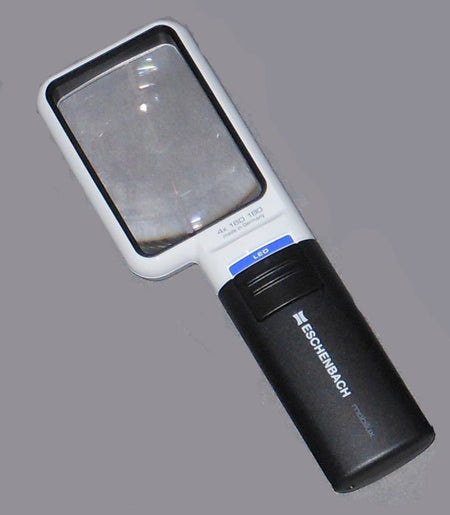 Eschenbach 1511 - 4 Hand Held Illuminated Magnifier Mobilux LED 4x - AAA Industrial Supply