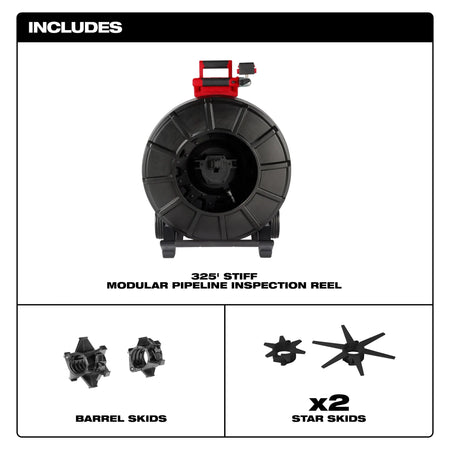 Milwaukee 325’ Stiff Modular Pipeline Inspection Reel