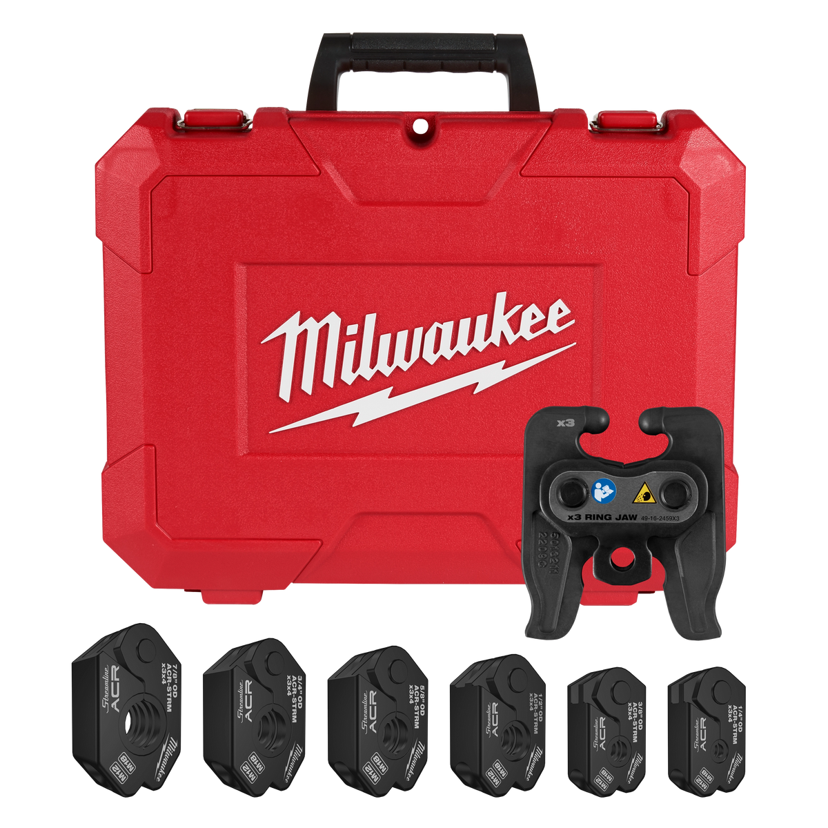 Milwaukee 1/4" - 7/8" Streamline® ACR Pivoting Press Ring Kit for M12™ FORCE LOGIC™ Press Tool