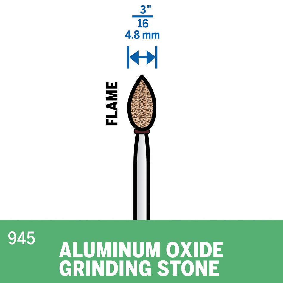 Dremel 3/16 In. (4.8 mm) Aluminum Oxide Grinding Stone