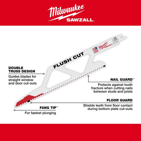 Flush Cut SAWZALL® Blade (1 PK) - AAA Industrial Supply