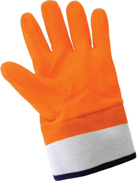 FrogWear® Cold Protection High - Visibility Insulated Double - Coated PVC Waterproof Chemical Gloves with Cut, Abrasion, and Puncture Resistance - 880 - SC - AAA Industrial Supply