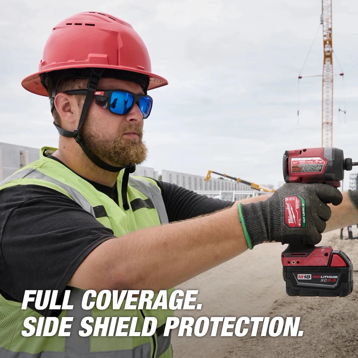 Full Frame Safety Glasses with Removable Side Shields – Blue Mirrored Anti-Scratch Lenses - AAA Industrial Supply