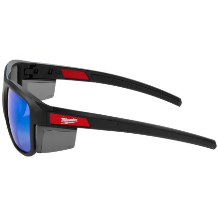 Full Frame Safety Glasses with Removable Side Shields – Blue Mirrored Anti-Scratch Lenses - AAA Industrial Supply